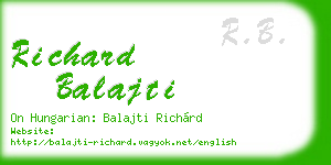 richard balajti business card